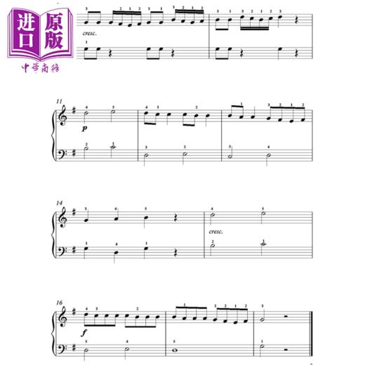 【中商原版】A First Book of Mozart Expanded Edition 进口艺术 莫扎特初级钢琴曲集：扩展版 商品图4