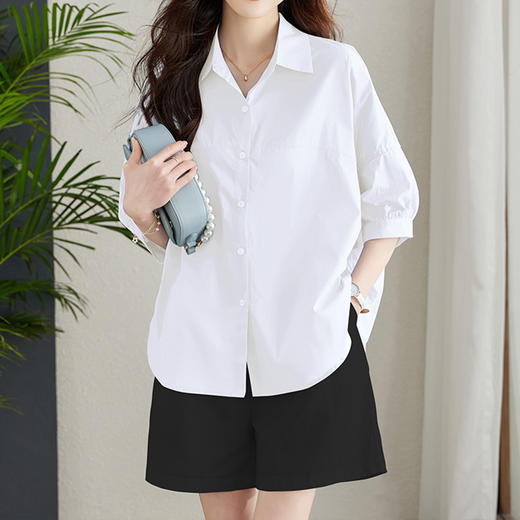 馥迦清新简约短袖/长袖衬衫 商品图9