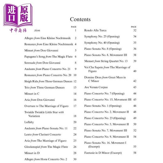 【中商原版】A First Book of Mozart Expanded Edition 进口艺术 莫扎特初级钢琴曲集：扩展版 商品图1