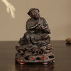 清 紫檀木雕采药老人摆件（红木座） 商品缩略图0