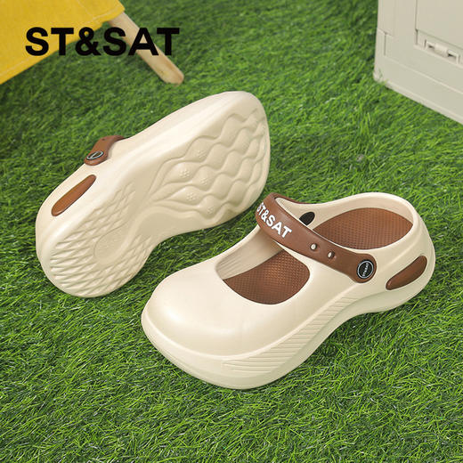 星期六时尚包头厚底防滑外穿凉拖SSC211562B 商品图2