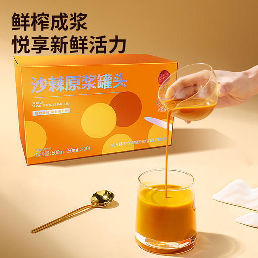 【正宗同仁堂品牌】北京同仁堂 青源堂 沙棘原浆罐头500ml(50ml*10瓶) 拒绝兑水 原汁原味 浆汁浓稠SY 商品图2