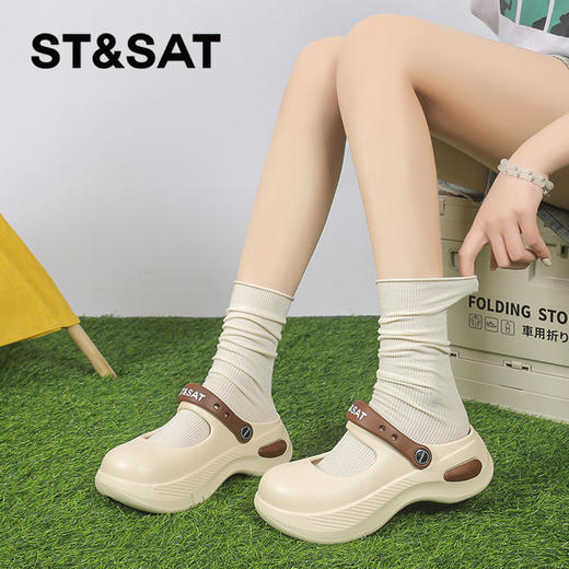 星期六时尚包头厚底防滑外穿凉拖SSC211562B 商品图8