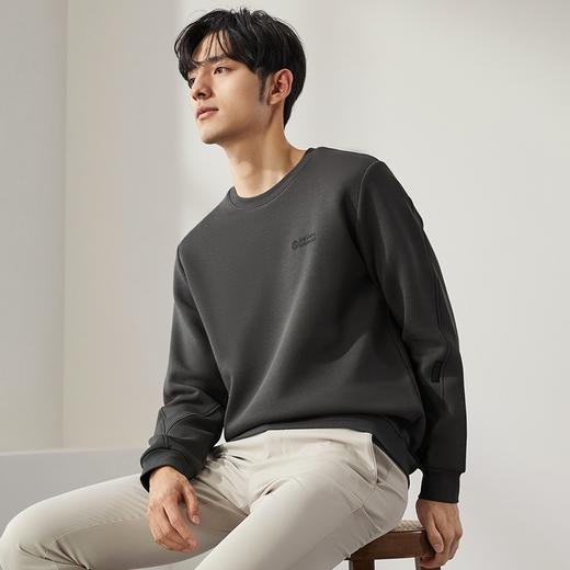 柒牌圆领卫衣男2024秋季新款时尚休闲中青年舒适百搭男士套头上衣	127W70110 商品图1