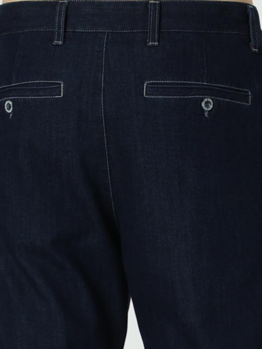 波顿春夏深蓝色宽松直筒高端牛仔裤男士长裤子ME651119 商品图4