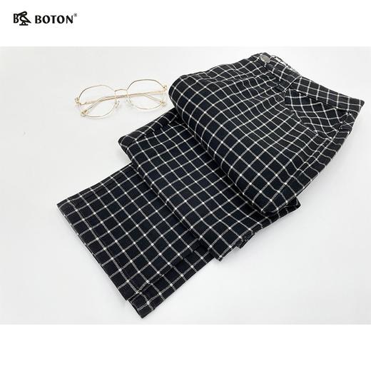 【第2件半价！尾货清仓不退换】波顿女士弹力休闲格仔裤LE153314 商品图2