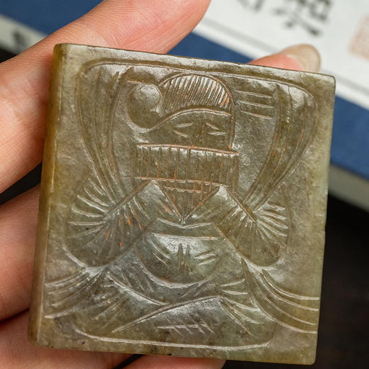 清 玉雕乐伎带板 商品图2