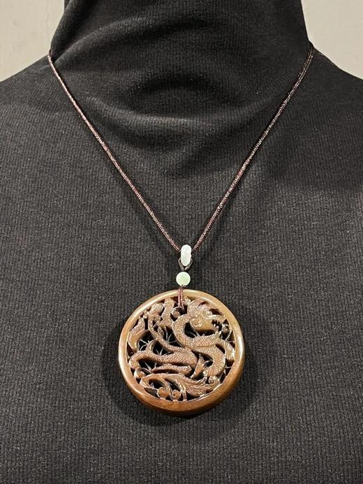 和田褐玉鏤雕龙纹瓦子牌，顺丰包邮 商品图11