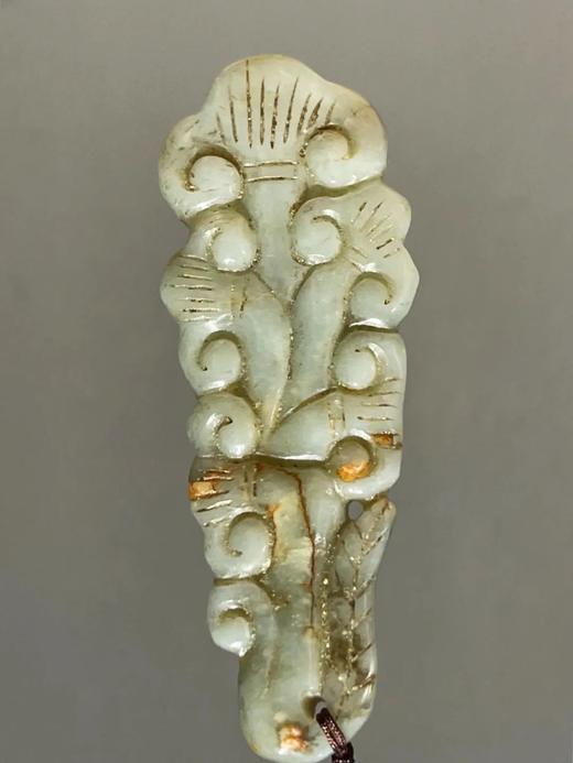 褐沁白玉雕云纹如意，顺丰包邮 商品图3