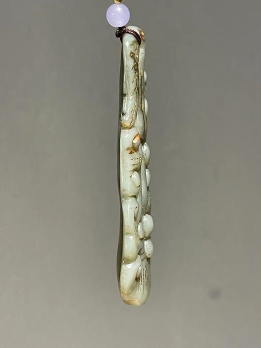 褐沁白玉雕云纹如意，顺丰包邮 商品图11