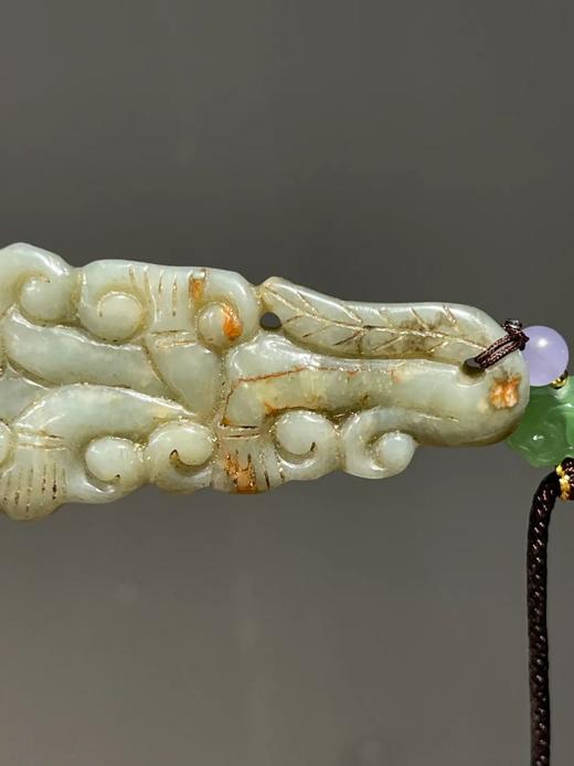 褐沁白玉雕云纹如意，顺丰包邮 商品图6