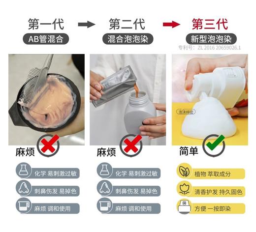 直发 不伤发，染护合一【多爱云朵慕斯染发摩丝】 商品图9