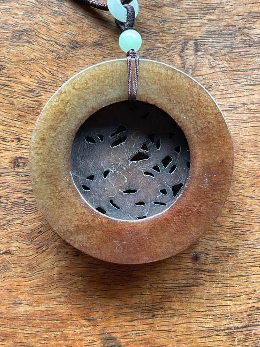 和田褐玉鏤雕龙纹瓦子牌，顺丰包邮 商品图3