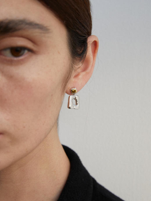 ABOAB｜GOLD JOINT EMBRACE Earrings MIX  [ 耳环 金银混 ]【SURROUND】 商品图0