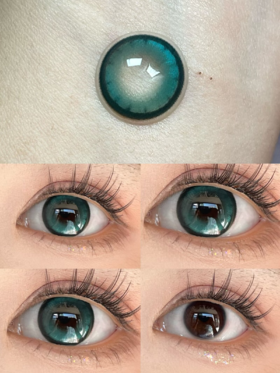 Jellydoll 月抛 绿魔鬼 14.5mm 绿色混血 拍下即为一副两片 有日抛/半年抛