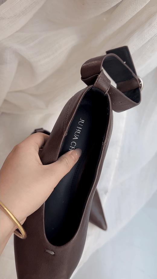 花花团篙端定制小羊皮鞋 、JI致绵软细腻舒服脚感，柔软平底鞋~Q弹舒适好走、防滑耐磨、上脚显腿细、修长！手作质朴篙级感（少量现货，大约48小时可发） 商品图2