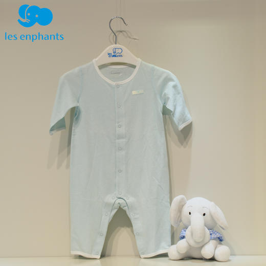 丽婴房-内衣类（夏）D0纱布內衣连体衣浅蓝 商品图0