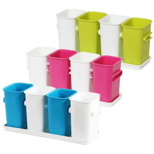 韩国 昌信 环保塑料创意收纳盒 安全多功能厨房桌面整理筐 抽屉内衣杂物分类 商品图0