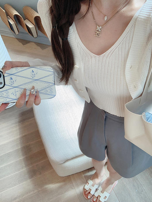 金蘑菇菇  Flirt with you舒适感 防晒爱好者/ 凉感针织两件套 商品图5