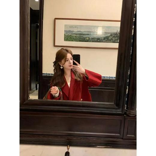 现货【都柏林 Berlin】升级定制面料！热力感大翻领双面羊驼大衣 商品图3