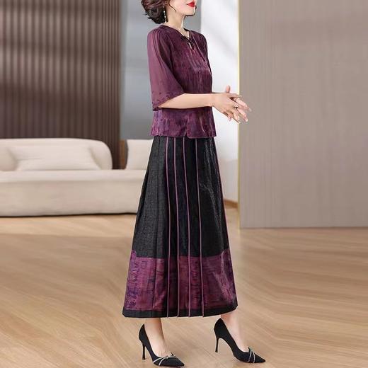 A8899今年流行漂亮两件套装裙女夏装妈妈香云纱真丝贵夫人阔太太连衣裙 商品图3