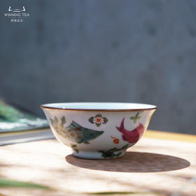 问鼎汝瓷鼎峰系列月白精工款天香杯（鱼澡纹）