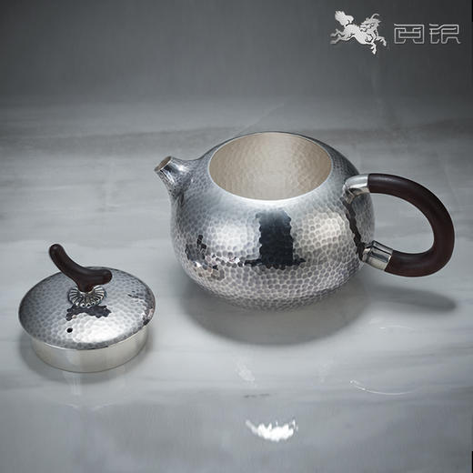 阅银 茶具《幸福美满》泡茶壶 999足银手工茶器茶杯茶壶送礼家用 商品图2