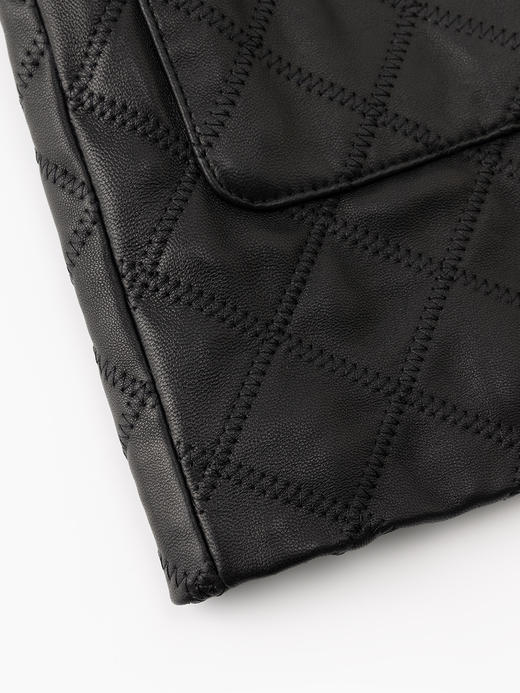 COCO ZONE 时尚纯色菱格V领皮马夹无袖单排扣上衣CC2B0907 商品图7