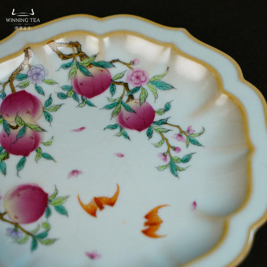 问鼎汝瓷鼎峰系列月白老款宝相壶承（五桃）（缺货） 商品图1