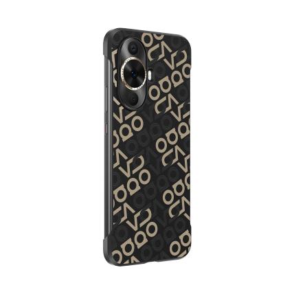 华为nova 12 活力版超薄PU保护壳 黑色/银色 商品图1