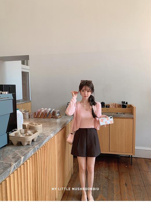 金蘑菇菇  大都会西裤 / 通勤百搭高级感高腰西装短裤 商品图4