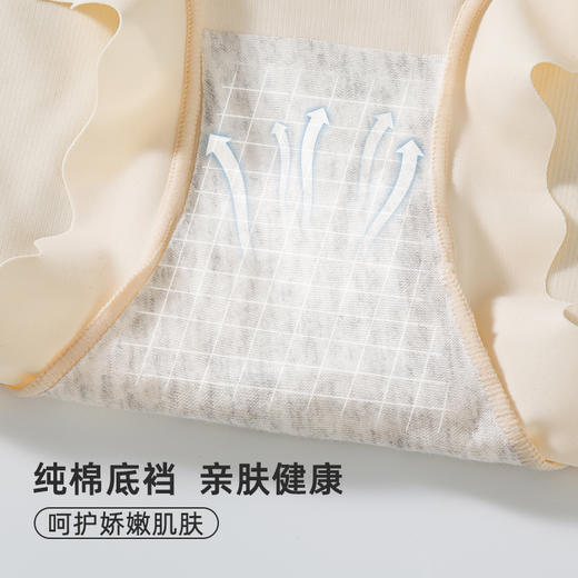 雅黛丽内裤女夏季薄款高腰收腹提臀显瘦三角裤纯棉底裆亲肤短裤 商品图3