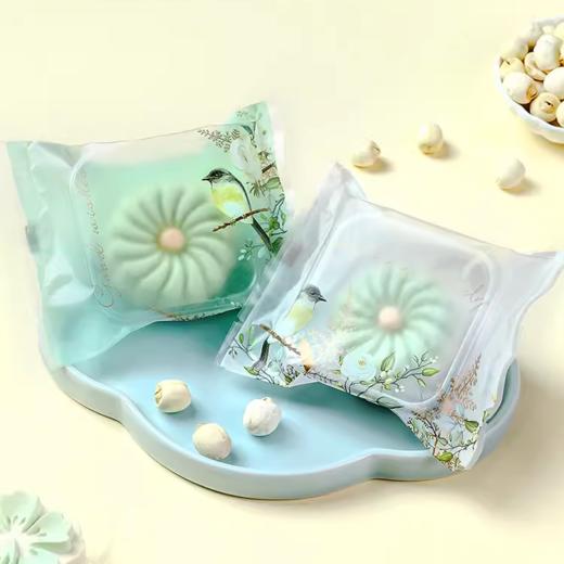 100个 鸣花咏月机封袋 小号/中号/大号月饼包装袋 湖水绿+白色四合一组合月饼袋蛋黄酥袋 商品图3
