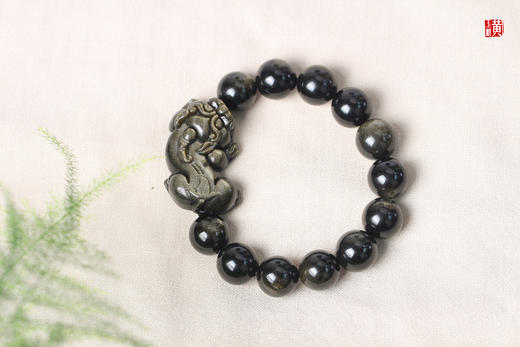 金曜石貔貅手串，珠径14mm 商品图3