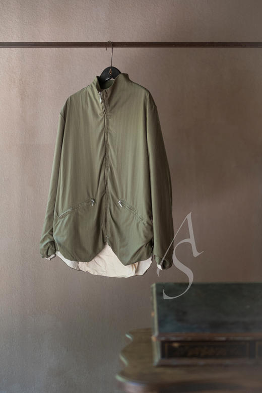 Paul Harnden 男士竹绿暗纹羊毛JERKIN 商品图2