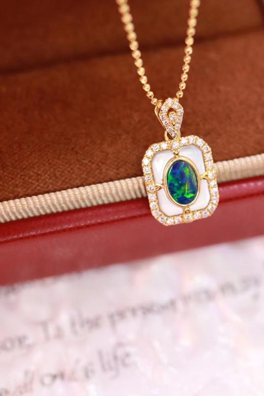 0.38ct 欧泊项链 商品图4