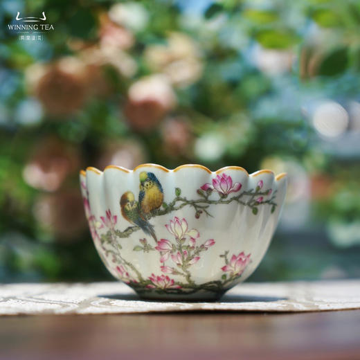 问鼎汝瓷天青老款蕊香杯（玉兰双雀）（缺货） 商品图0