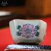 问鼎汝瓷鼎峰系列月白老款四方杯（绘画珐琅花卉） 商品缩略图4