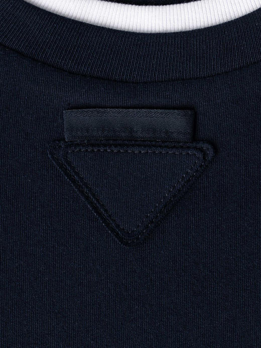 COCO ZONE 100棉假两件圆领撞色T恤长袖上衣CC1B1533 商品图5