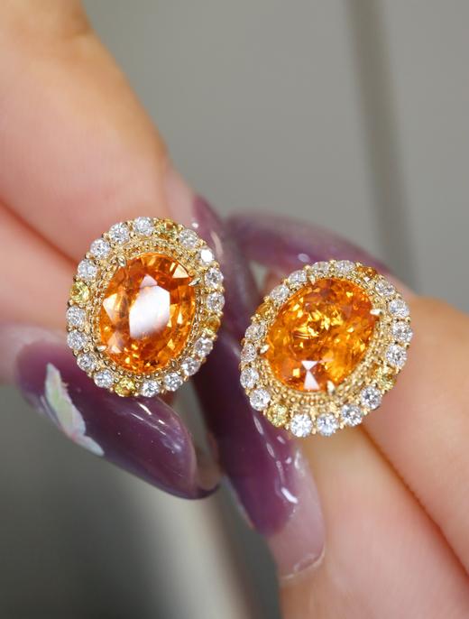 3.55ct 芬达石耳钉 商品图0