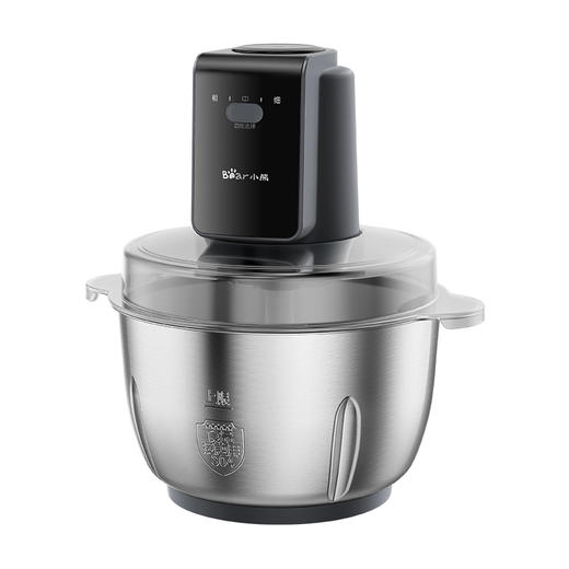 小熊绞肉机不锈钢切碎机电动小型搅拌机2.5L 商品图0