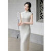 素雅时尚改良，新中式长款无袖旗袍SYK-262614 商品缩略图3