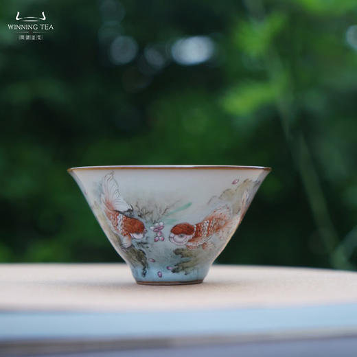 问鼎汝瓷鼎峰系列月白紫金釉老款斗笠杯（金玉满堂） 商品图0