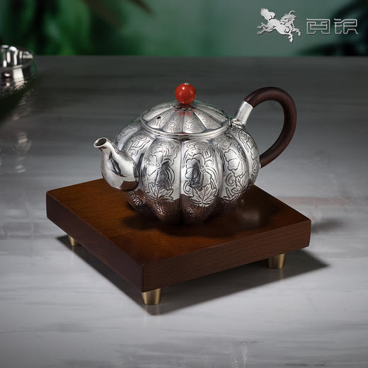 阅银 茶具《福运绵长》泡茶壶 999足银手工茶器茶杯茶壶送礼家用 商品图4