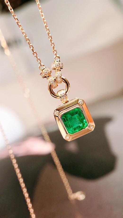 0.49ct 祖母绿锁骨链 商品图1