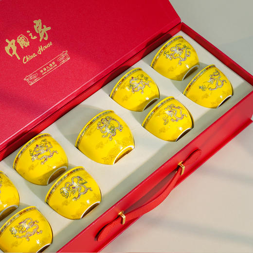 中国之家打造 中华九龙杯 龙凤呈祥对杯 亮相2024巴黎奥运会 商品图5