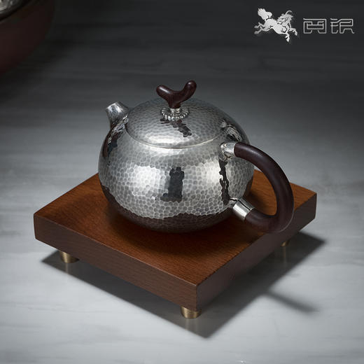 阅银 茶具《幸福美满》泡茶壶 999足银手工茶器茶杯茶壶送礼家用 商品图3