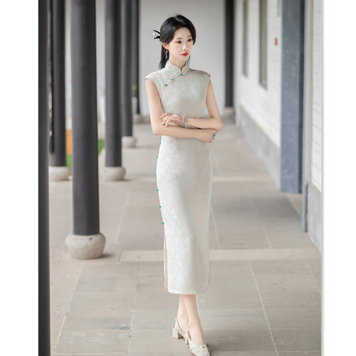 素雅时尚改良，新中式长款无袖旗袍SYK-262614 商品图2