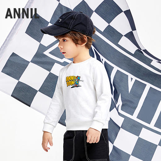 男童萌趣印花卫衣新款安奈儿童装实体店同款XB431692 商品图1