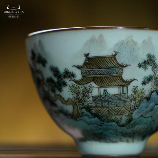 问鼎汝瓷鼎峰系列月白小鸿声杯（静观山色） 商品图2